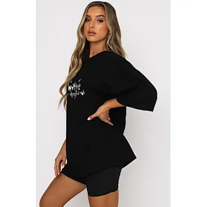 Custom Logo Womens Cartoon Digital Printing T shirt Graphic Tees Crew neck Casual Loose t shirt
