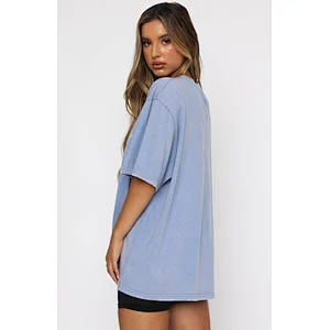 Customized Ladies Girls Plus Size  Summer T Shirts Graphic Tees Crew neck Casual Loose Blouse Fit Tops