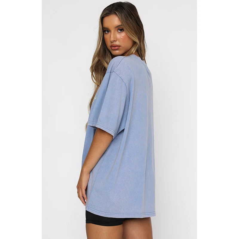Customized Ladies Girls Plus Size  Summer T Shirts Graphic Tees Crew neck Casual Loose Blouse Fit Tops