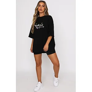 Custom Logo Womens Cartoon Digital Printing T shirt Graphic Tees Crew neck Casual Loose t shirt