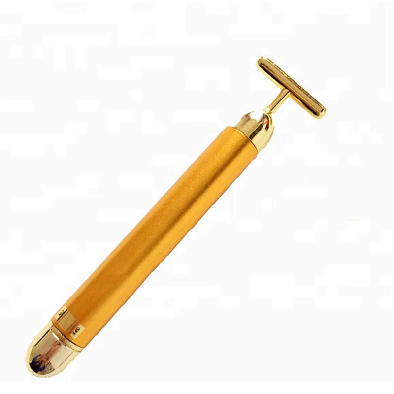 Slim Face 24k Gold Vibration Facial Skin Roller Massager Stick