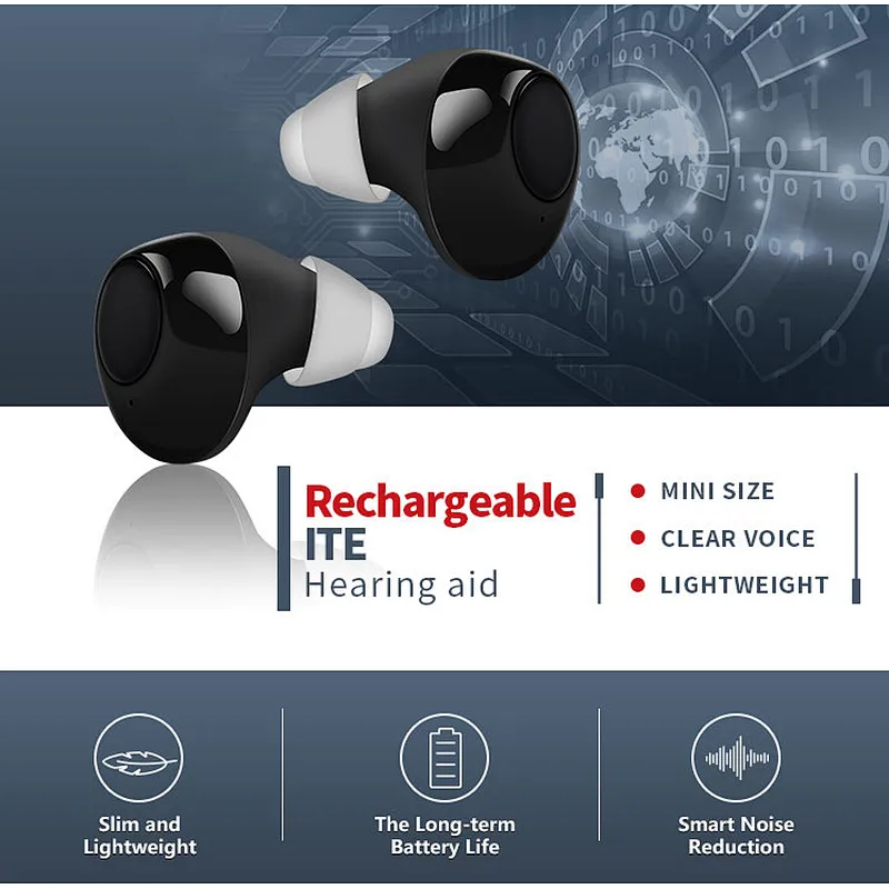 Comfortable Rechargeable Hearing Aid Amplifier with Easy to Carry Case hearing aids for the deaf hearing aids for the deaf hearing aids for the deaf