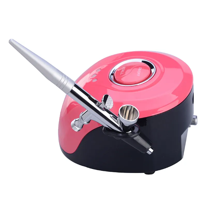 Pink black white Tattoo Nail Painting Mini Spray Makeup Gun Kit Paint Tattoo Nail Art Tool Airbrush Compressor kit