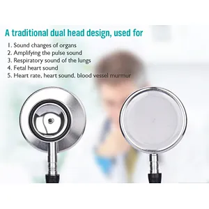 Medical Electronic Stethoscope with CE Approved Double Tube Stethoscope Double Tube Stethoscope Medical Stethoscope Medical Electronic Stethoscope Stethoscope Double Head Stethoscope Stethoscope Parts