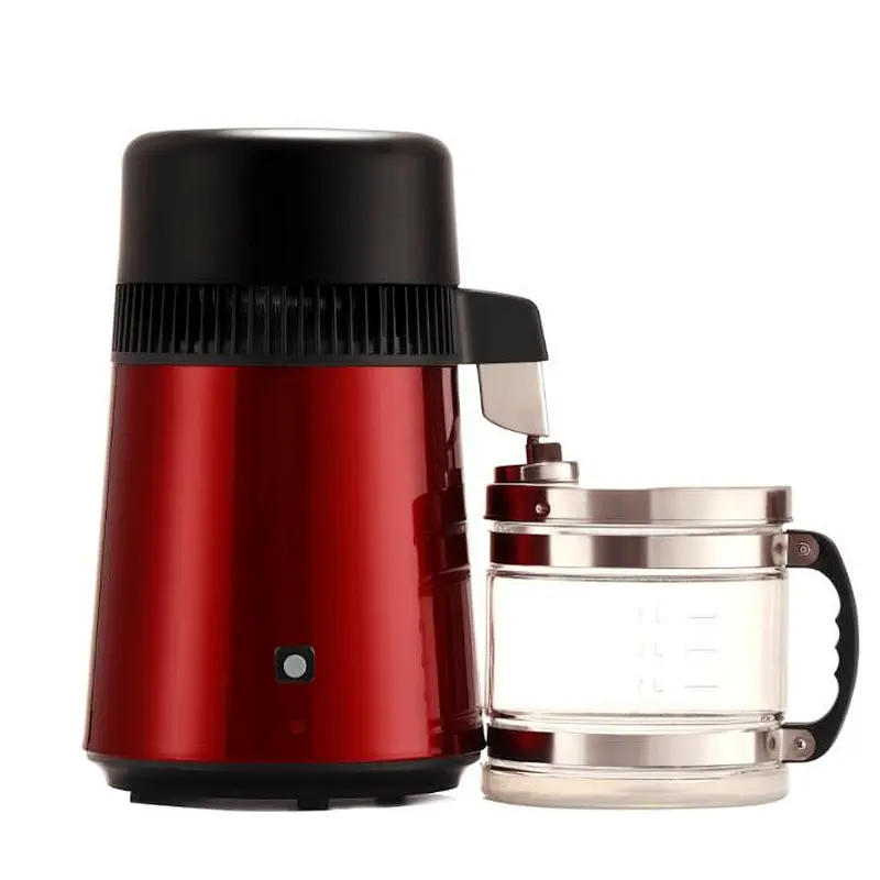 Lab Clinic Home Use 4 L Stainless Steel Pure Water Distiller with Glass Bottle