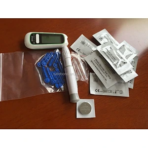 Safebond Diabetic Testing Kit Blood Glucose Monitoring System Quick Check Blood Glucose Meter Electric Plastic Ce White OEM