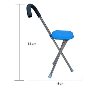 Good Price Folding Seat Cane /Three legged canes/walking stick with seat