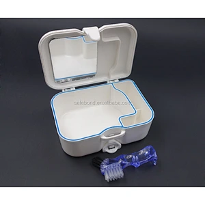 Good quality Denture Storage Box with brush and mirror denture storage box denture box with mirror denture box with brush