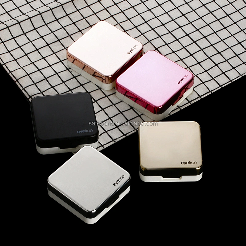 High quality reflective Cover contact lenses case with mirror