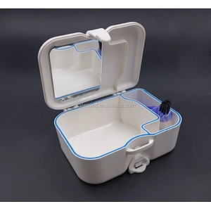 Good quality Denture Storage Box with brush and mirror denture storage box denture box with mirror denture box with brush