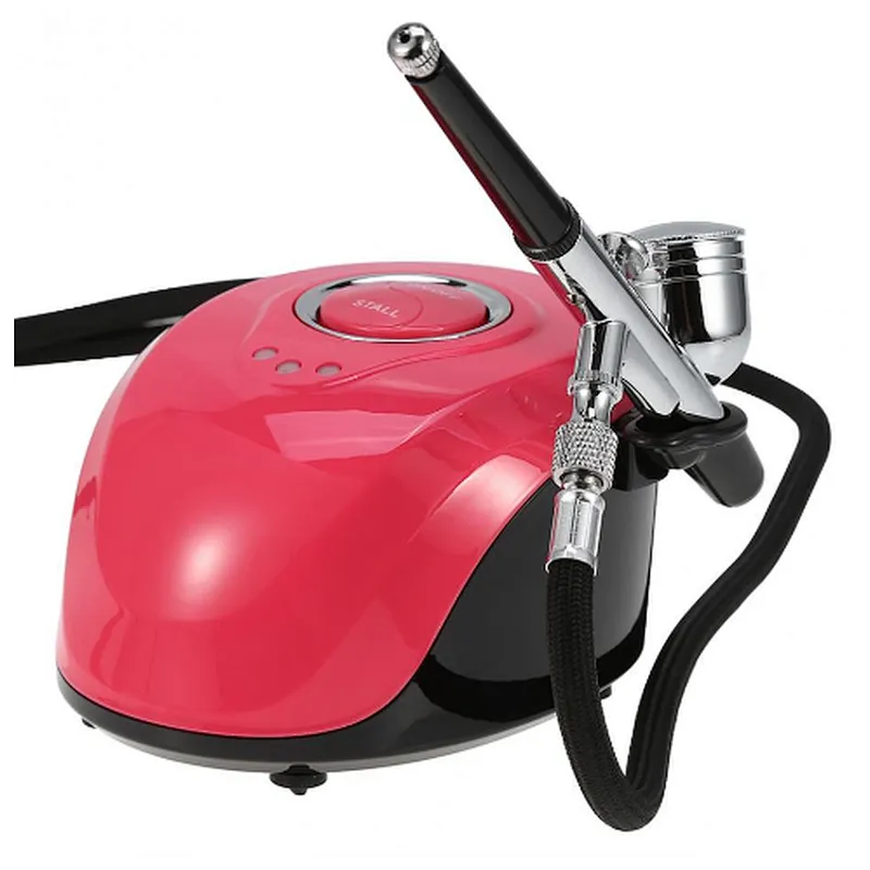 Pink black white Tattoo Nail Painting Mini Spray Makeup Gun Kit Paint Tattoo Nail Art Tool Airbrush Compressor kit