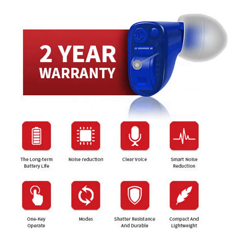OEM 1.5 hours for battery 15 hours for use rechargeable invisible hearing aid hearing aid new sound hearing aid new best ear hearing aid