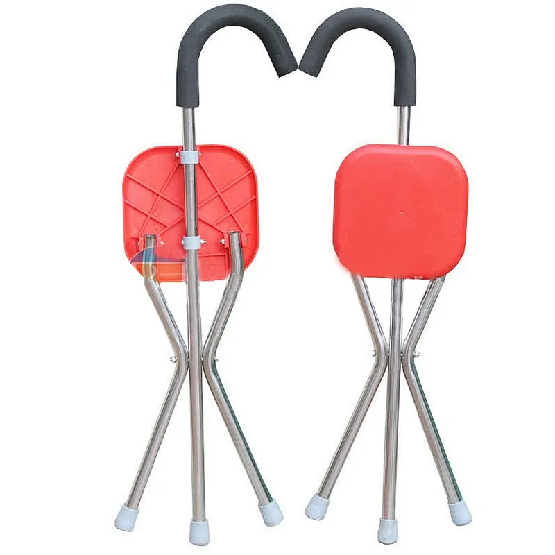 Good Price Folding Seat Cane /Three legged canes/walking stick with seat