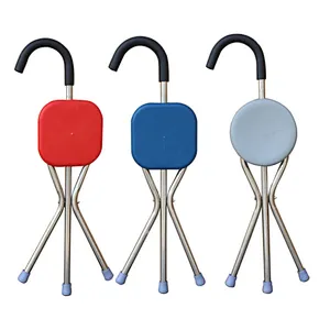 Folding walking stick/Walking Cane with chair function /Walking aids seat sticks