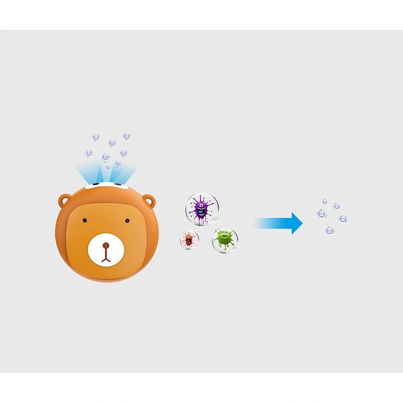Mini Bear shape personal  portable air purifier necklace ionizer wearable type for home