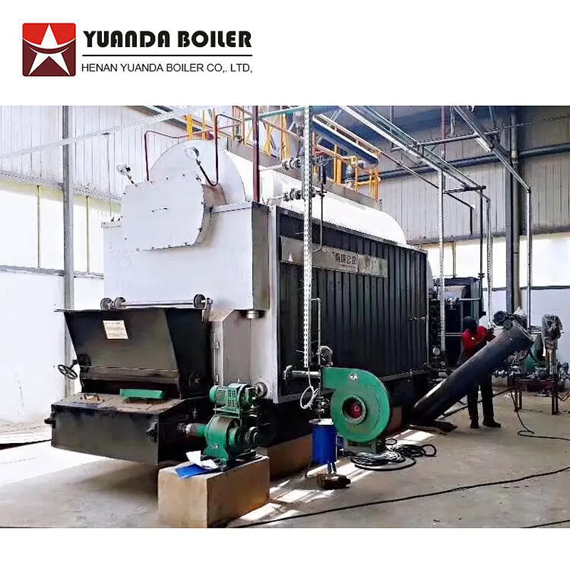 DZL automatic feed 1 to 8 ton coal biomass wood chips pellet palm shell fired steam boiler