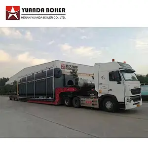 SZS big capacity 10 MW to 58 MW water tube double drum natural gas diesel heavy oil fired hot water boiler