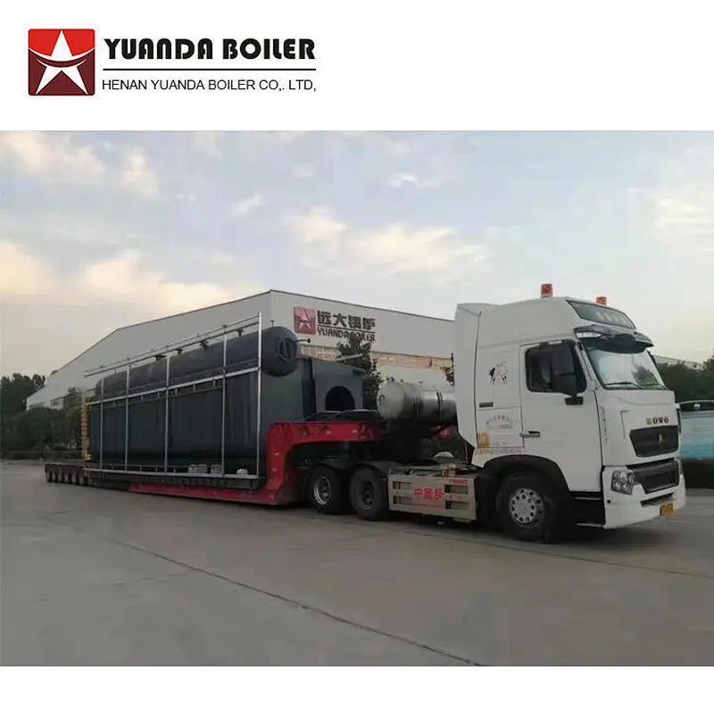SZS big capacity 10 MW to 58 MW water tube double drum natural gas diesel heavy oil fired hot water boiler