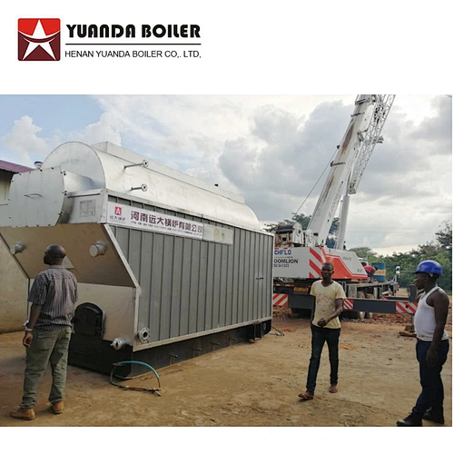 DZH 1 to 6 ton Manual feed Wood Firewood Log Fired Industrial Horizontal Steam Boiler Machine