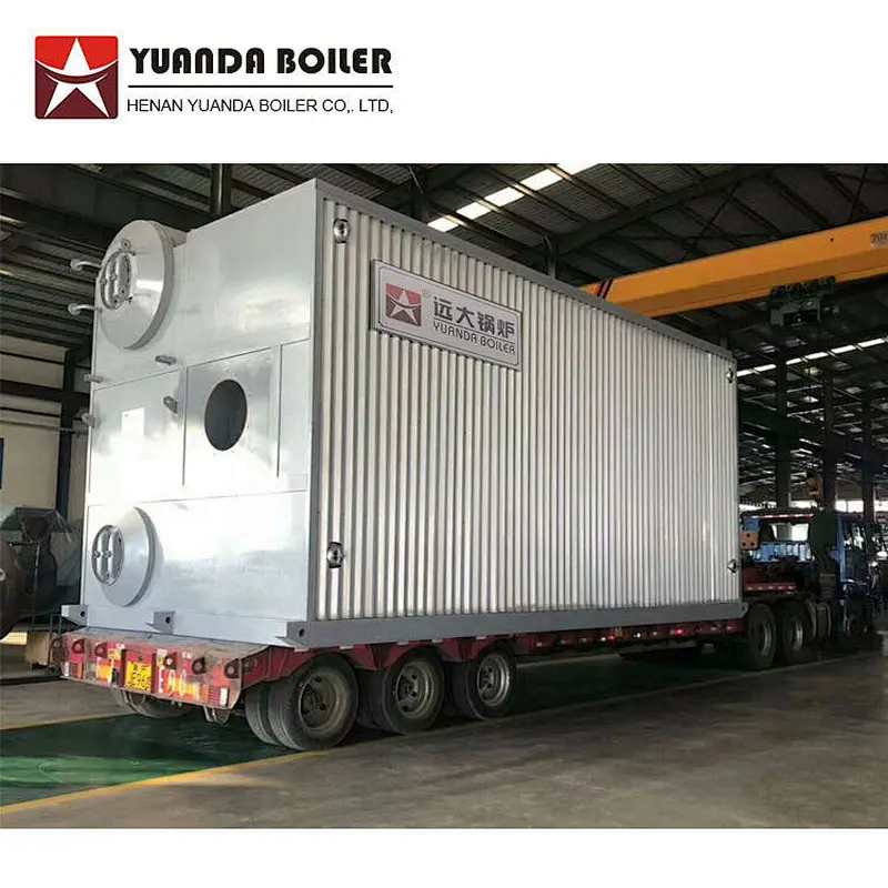 SZS big capacity 10 MW to 58 MW water tube double drum natural gas diesel heavy oil fired hot water boiler