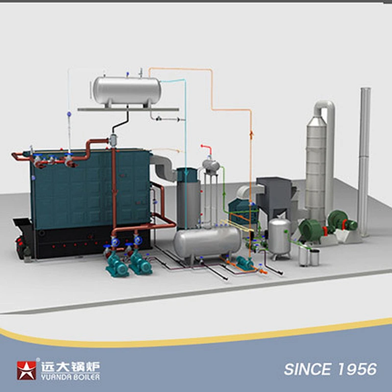 YLW Coal Biomass Thermic Fluid Heater Horizontal Chain Grate Thermal Oil Heater Boiler China