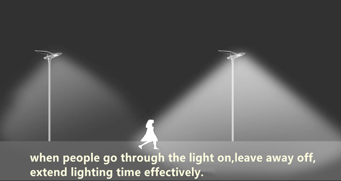 PIR sensor solar street light