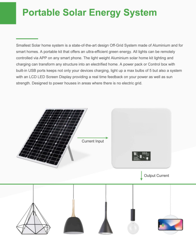 portable solar energy system