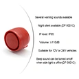 Backup alarm with night silence function