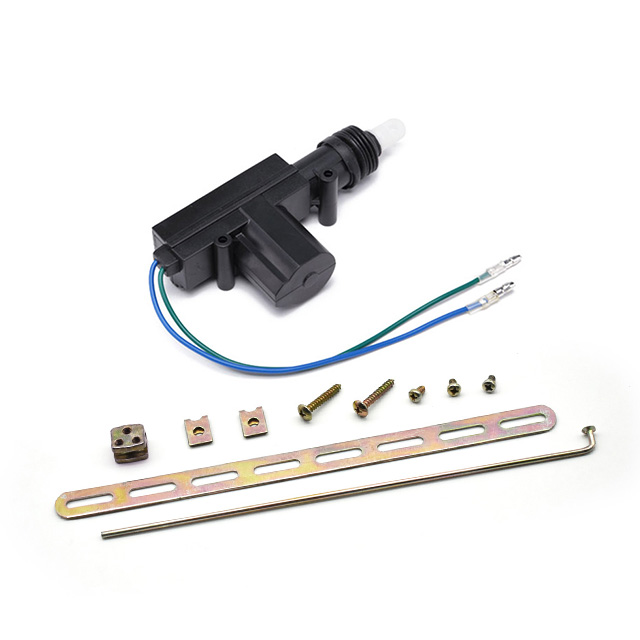 Car door lock actuator with accessory promata