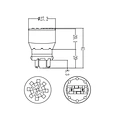 Reverse light, 12 SMD LED P27W base drawing
