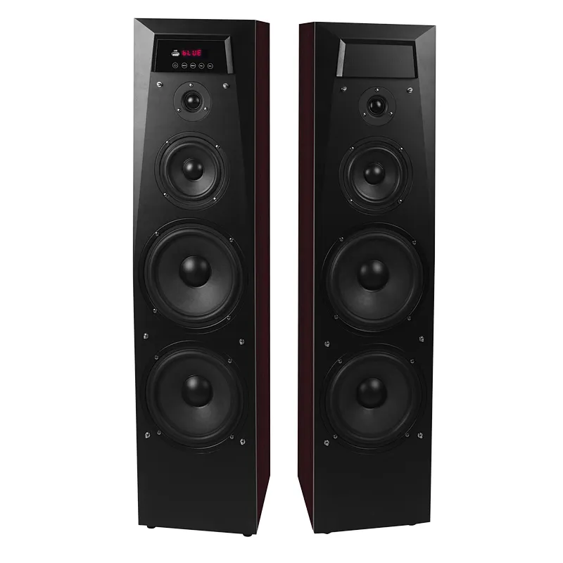 HIFI 240W Wooden Stereo Bluetooth Karaoke Tower Speaker with HD Input ARC Function