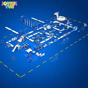 Custom Small Inflatable Water Park Double Slides For Kids