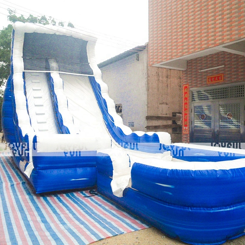 Custom inflatable water slide slide sipper with small water pool for sale