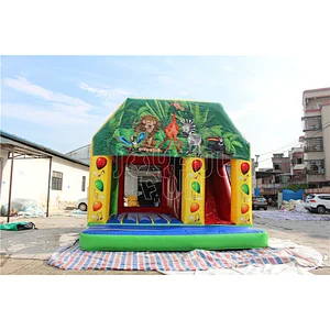 Joyful Fun High Quality Jungle Bouncer Outdoor Inflatable Bouncer House for Sale