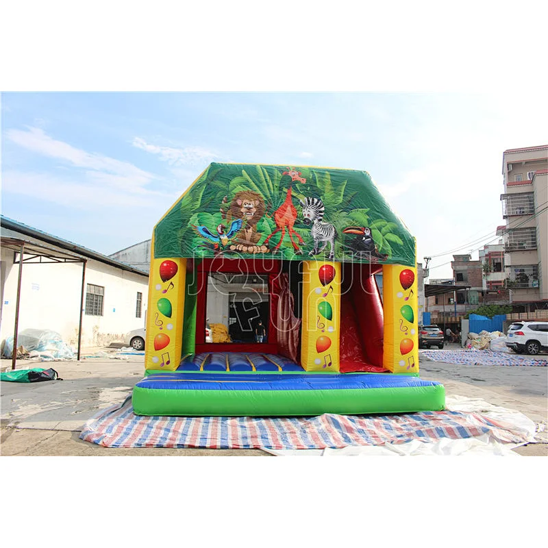 Joyful Fun High Quality Jungle Bouncer Outdoor Inflatable Bouncer House for Sale