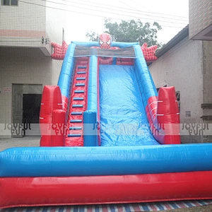 Commercial used inflatable slide 8 m long customized color adult factory price slip slides