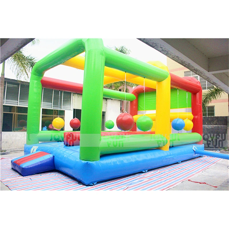 Custom design inflatable shooting ball game outdoor inflatable sport bridge hit ball game with frame