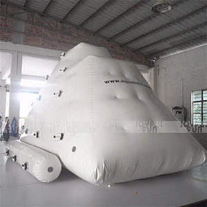 Customizable color red inflatable water slide iceberg toys
