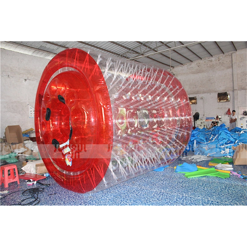Factory price popular inflatable water roller ball wheel inflatable roller wheel game for events