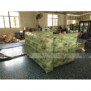 Durable material Wholesale inflatable paintball bunker camouflage obstacle wall shooting block game