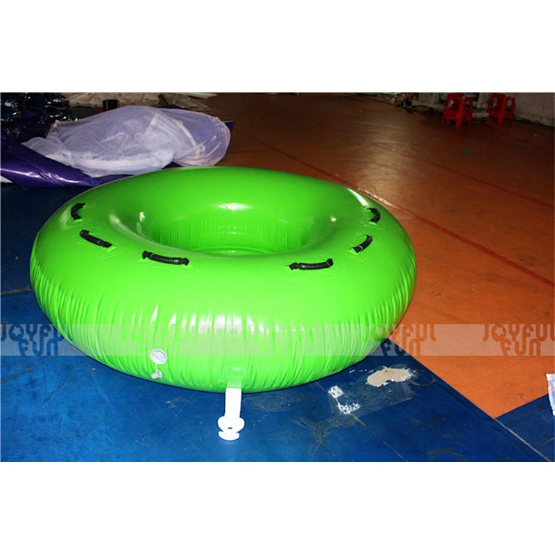 Customized color inflatable water floating wresting with drag string pvc kids swim ring for sale