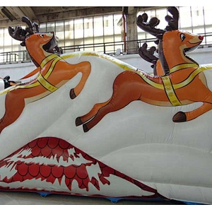 Christmas Santa commercial inflatable obstacle course inflatable obstacle game