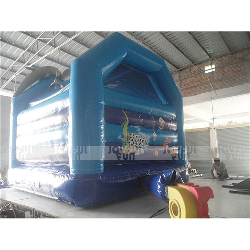 Top grade PVC tarp material customize dolphin design bouncer indoor and outdoor jumping toy