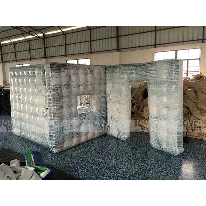 sewing old style wall obstacle with door window inflatable bunker for exciting war game