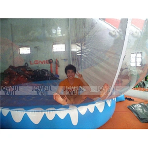 6m good quality Christmas snow ball Inflatable plastic snow ball with zipper
