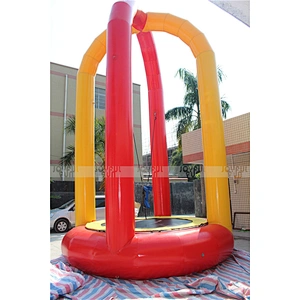 Funny outdoor single inflatable bungee trampoline for sale