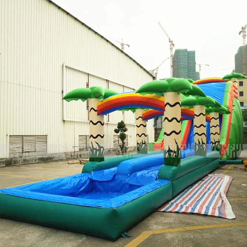 Indoor Playground Equipment Giant Customized Outdoor Commercial Inflatable Water Slide with Pool in Water Park