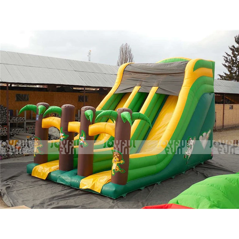 2021 factory hot Inflatable double glazed aluminum sliding outdoor drawing inflatable bouncer slide