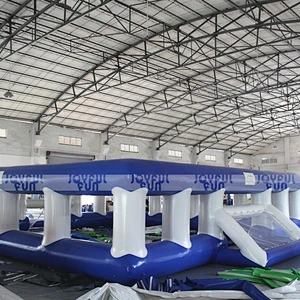Giant inflatable water soccer field indoor playground equipment funny games inflatable toy for kids and adults
