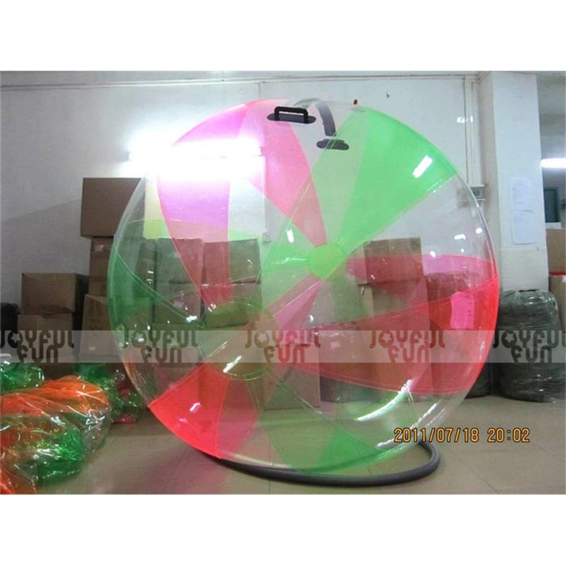 Colorful Bar by custom pattern inflatable water walking ball with big flower pateern color bar for sale